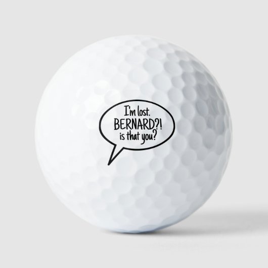 Comic ballon golfer verloren bal (Voorkant)