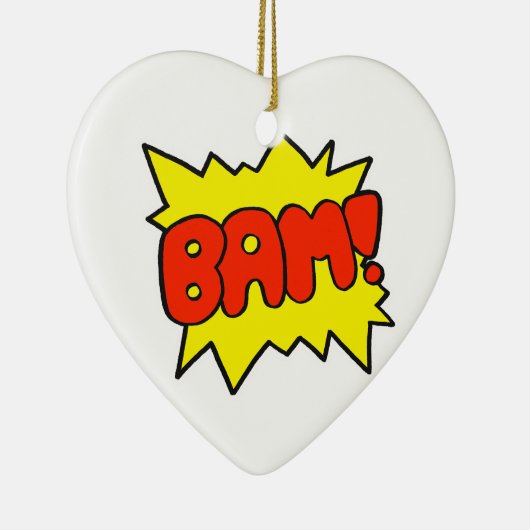 Comic Bam! Keramisch Ornament (Rechts)