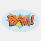 Comic BaM! Ovale Sticker (Voorkant)