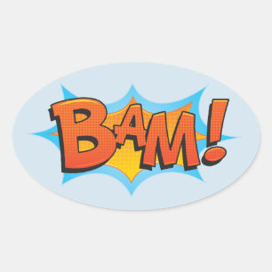 Comic BaM! Ovale Sticker