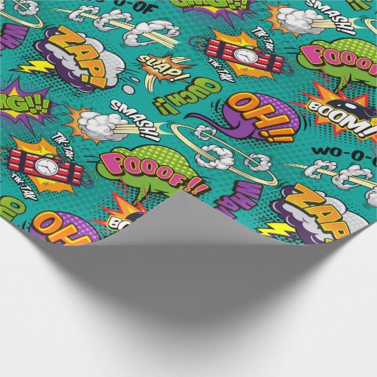 Comic Bellen Cadeaupapier (Hoek)