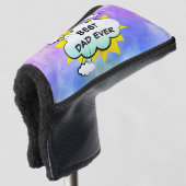 Comic beste vader ooit gepersonaliseerde golf hoof golfheadcover (3/4 voorkant)
