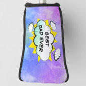 Comic beste vader ooit gepersonaliseerde golf hoof golfheadcover (Draai 90)