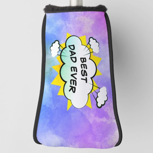 Comic beste vader ooit gepersonaliseerde golf hoof golfheadcover (Draai 90)