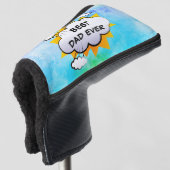 Comic beste vader ooit gepersonaliseerde golf hoof golfheadcover (3/4 voorkant)