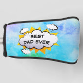 Comic beste vader ooit gepersonaliseerde golf hoof golfheadcover (Voorkant)