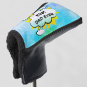 Comic beste vader ooit gepersonaliseerde golf hoof golfheadcover (3/4 voorkant)
