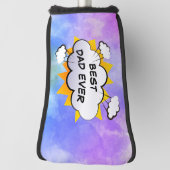 Comic beste vader ooit gepersonaliseerde golf hoof golfheadcover (Draai 90)