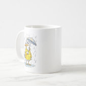 Comic Bird Rainy Day Duty Koffiemok (Voorkant links)