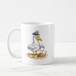 Comic Bird Worm Inspecteur Koffiemok
