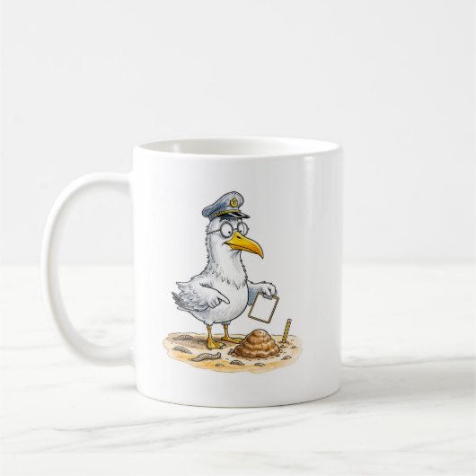 Comic Bird Worm Inspecteur Koffiemok (Links)