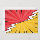 Comic Birthday Party Thank You Card Bedankkaart (Achterkant)