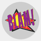 Comic Blam! Ronde Sticker (Voorkant)