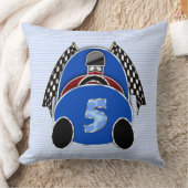 Comic Blue Race Auto op Stripes Kussen (Deken)