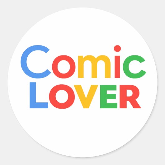 Comic Boek Liefhebber Stout Design Ronde Sticker (Voorkant)