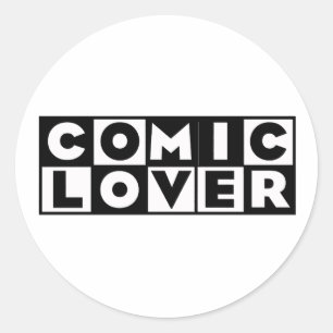 Comic Boek Liefhebber Stout Ontwerp Ronde Sticker