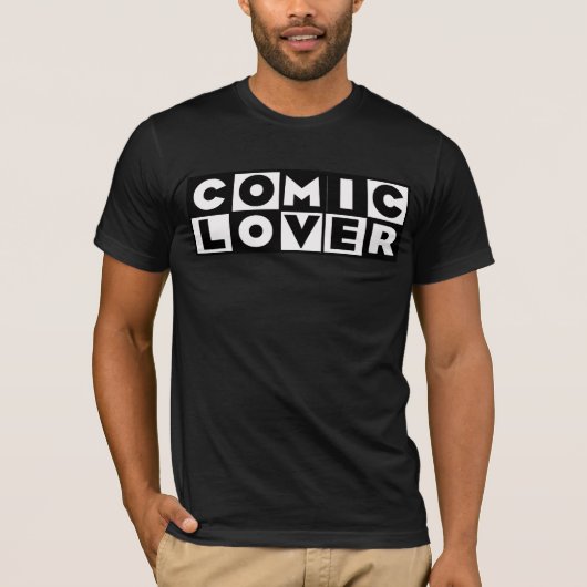 Comic Boek Liefhebber Stout Ontwerp T-shirt (Voorkant)