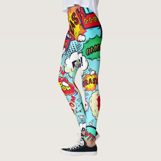 Comic Book Action Bubbles Leggings (Links)