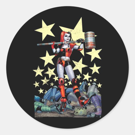 Comic Book Antiheld Hammer Time Prestatie Ronde Sticker (Voorkant)