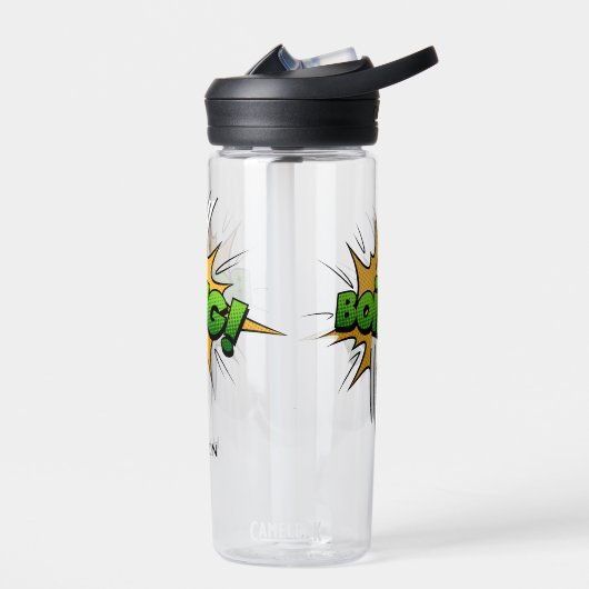 Comic Book Art Boing Bubble gepersonaliseerd Waterfles (Links)