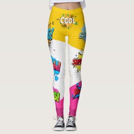 Comic Book Art Pop Kleurrijk Leggings