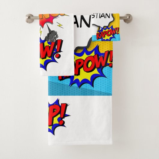 Comic Book Art Pop op maat Bad Handdoek (Insitu)