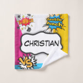 Comic Book Art Pop op maat Bad Handdoek (Wasdoekje)