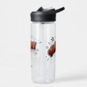 Comic Book Art Smash EXclamatie gepersonaliseerd Waterfles (Links)