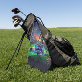 Comic Book Astronaut Grasmaaier Golf Handdoek (Groen)