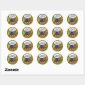 Comic Book Baby Shower Strooi Klaar om te POP Ronde Sticker (Vel)