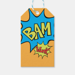 Comic Book "Bam"-ballon Cadeaulabel