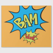 Comic Book "Bam"-ballon Cadeaupapier (Vlak)