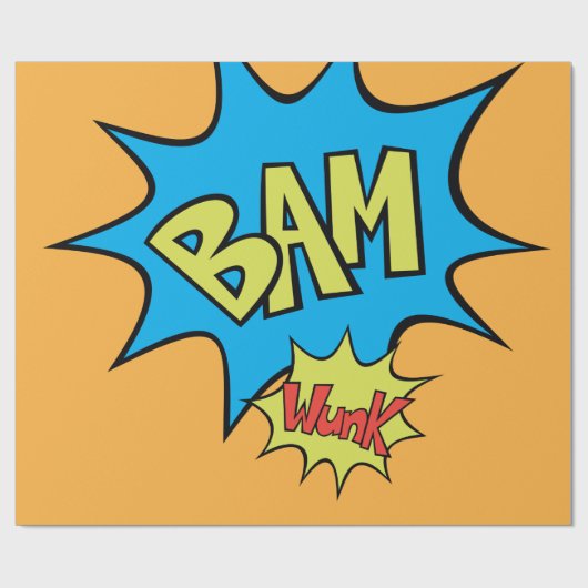 Comic Book "Bam"-ballon Cadeaupapier (Vlak)