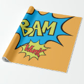 Comic Book "Bam"-ballon Cadeaupapier (Uitgerold)