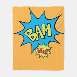 Comic Book "Bam"-ballon Fleece Deken