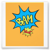 Comic Book "Bam"-ballon Foto Afdruk (Voorkant)
