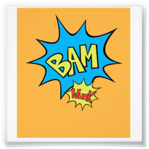 Comic Book "Bam"-ballon Foto Afdruk