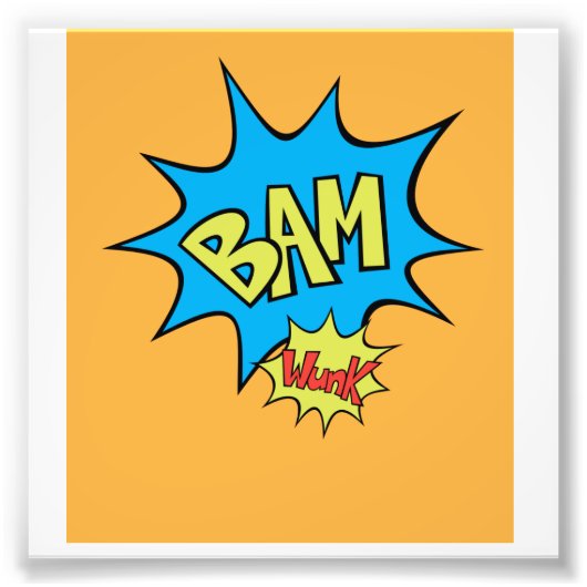 Comic Book "Bam"-ballon Foto Afdruk (Voorkant)