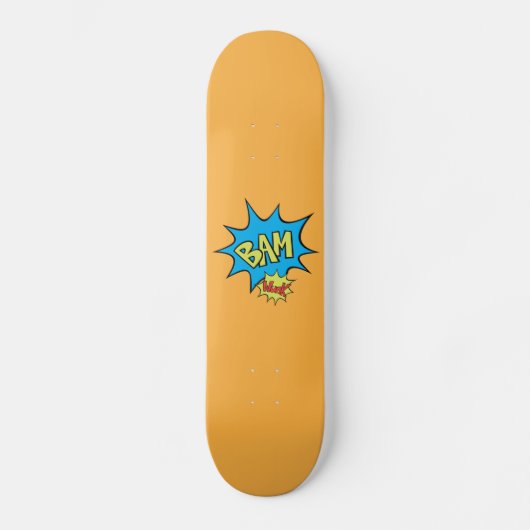 Comic Book "Bam" ballonskateboard Deck Persoonlijk Skateboard (Voorkant)