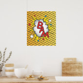 Comic Book Bam explotion poster illustratie (Keuken)