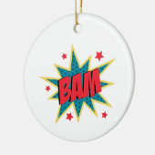 Comic Book Bam Keramisch Ornament (Links)