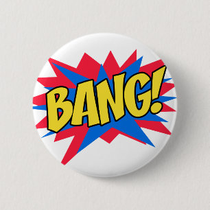 Comic Book BANG Ronde Button 5,7 Cm