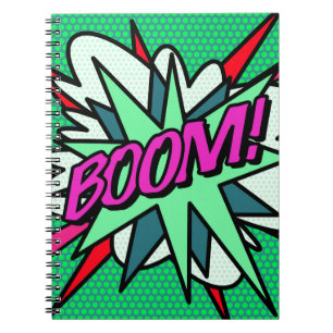 Comic Book BOOM Cool Fun Modern Notitieboek
