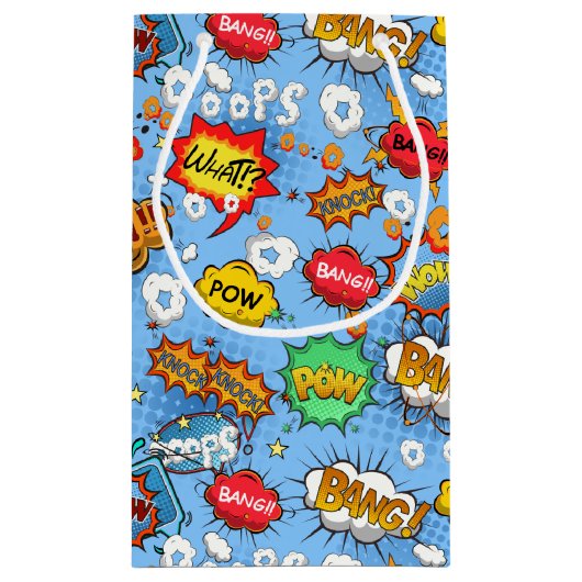 Comic Book Bubbles Cadeaus Klein Cadeauzakje (Achterkant)