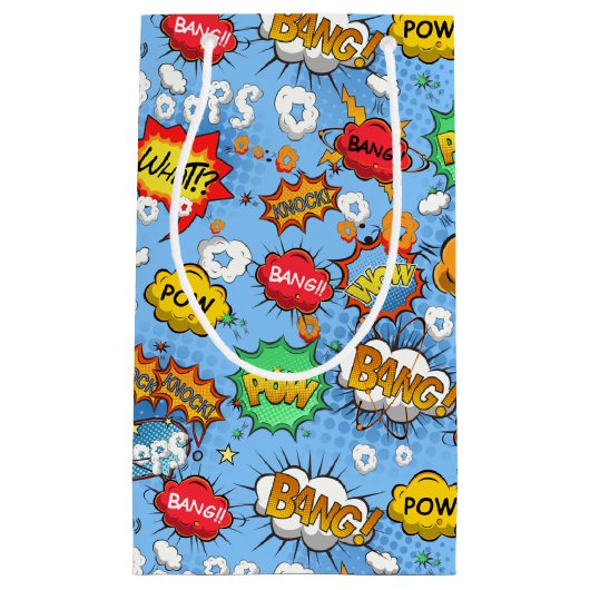 Comic Book Bubbles Cadeaus Klein Cadeauzakje (Voorkant)