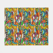 Comic Book Bubbles Fleece Blanket (Voorkant (Horizontaal))