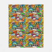 Comic Book Bubbles Fleece Blanket Deken (Voorkant)
