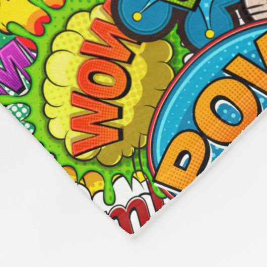 Comic Book Bubbles Fleece Blanket Deken (Hoek)
