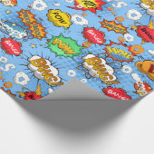 Comic Book Bubbles Wrapppapier Cadeaupapier (Hoek)