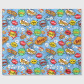 Comic Book Bubbles Wrapppapier Cadeaupapier (Vlak)